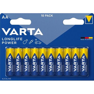 Varta LR6 Conjunto de 10 pilhas AA alcalinas - Pilhas Varta LR6 Conjunto de 10 pilhas AA alcalinas - Pilhas