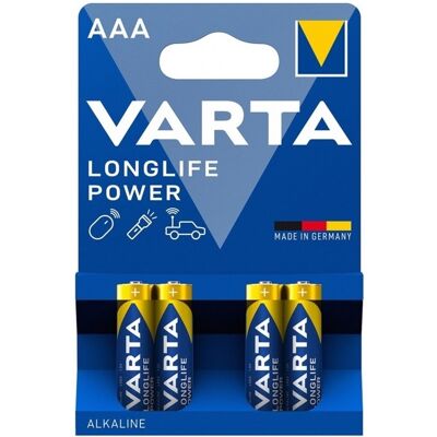 Blister 4x Pilhas Alcalinas LongLife Power AAA 1,5V - VARTA Blister 4x Pilhas Alcalinas LongLife Power AAA 1,5V - VARTA