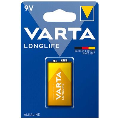 Pilha Alcalina LongLife 9V 6LR61 - VARTA Pilha Alcalina LongLife 9V 6LR61 - VARTA
