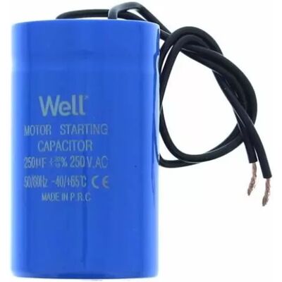 WELL Condensador 250V 250uF c/ Fios WELL Condensador 250V 250uF c/ Fios