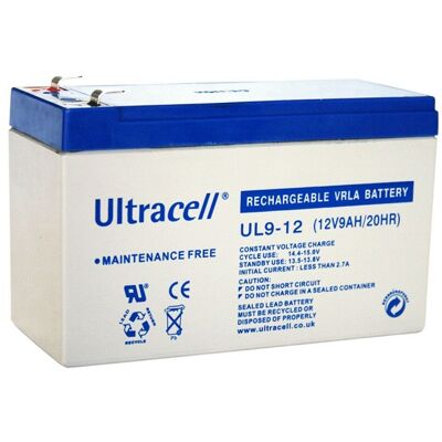 Bateria Chumbo 12V 9Ah (151 x 65 x 93 mm) - Ultracell Bateria Chumbo 12V 9Ah (151 x 65 x 93 mm) - Ultracell