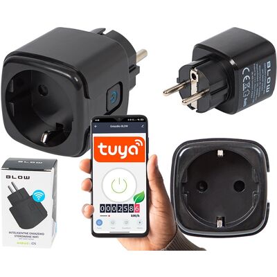 Tomada Inteligente Wi-Fi TUYA 3600W (Preto) - BLOW Tomada Inteligente Wi-Fi TUYA 3600W (Preto) - BLOW