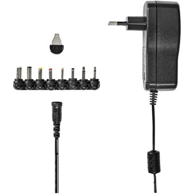 Adaptador/Transformador Universal 3 - 12V CC 18W (Preto) - NEDIS Adaptador/Transformador Universal 3 - 12V CC 18W (Preto) - NEDIS