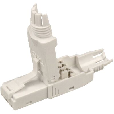 NIMO Ficha Rede RJ45 8 Pinos Cat.6A UTP Tool-Less Macho (Branco) NIMO Ficha Rede RJ45 8 Pinos Cat.6A UTP Tool-Less Macho (Branco)