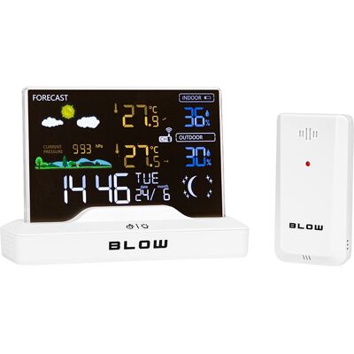 Estação Meteorológica Digital c/ Sensor Exterior WS104 (Branco) - BLOW Estação Meteorológica Digital c/ Sensor Exterior WS104 (Branco) - BLOW