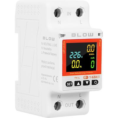 Medidor Digital Custos Energia Inteligente 63A Wi-Fi TUYA p/ Calha DIN - BLOW Medidor Digital Custos Energia Inteligente 63A Wi-Fi TUYA p/ Calha DIN - BLOW