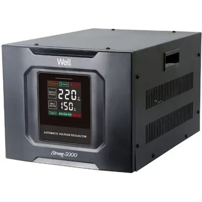 Estabilizador Automático de Tensão 5000VA/3000W c/ Servo Motor - WELL Estabilizador Automático de Tensão 5000VA/3000W c/ Servo Motor - WELL