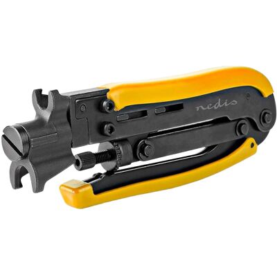 Alicate Cravar Fichas F de Compressão RG58, RG59, RG6, RG7, RG11 - NEDIS Alicate Cravar Fichas F de Compressão RG58, RG59, RG6, RG7, RG11 - NEDIS