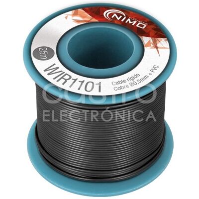 Nimo - 1x0.5mm - Preto - 25m - Fio de cobre Nimo - 1x0.5mm - Preto - 25m - Fio de cobre
