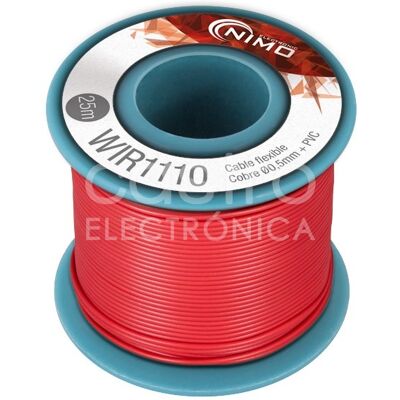 NIMO Bobine Fio Flexivel Cobre 0,5mm (Vermelho) p/ Montagens - 25 mts NIMO Bobine Fio Flexivel Cobre 0,5mm (Vermelho) p/ Montagens - 25 mts