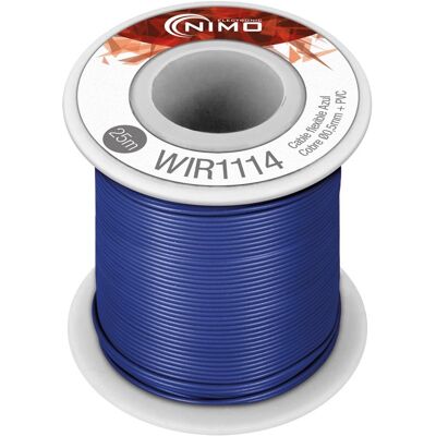 NIMO Bobine Fio Flexivel Cobre 0,5mm (Azul) p/ Montagens - 25 mts NIMO Bobine Fio Flexivel Cobre 0,5mm (Azul) p/ Montagens - 25 mts