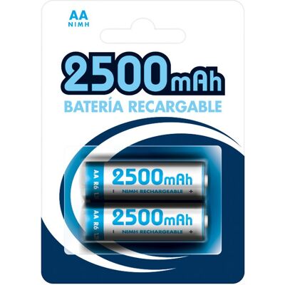 NIMO Blister 2 Pilhas Recarregáveis 1,2V 2500mAh Ni-Mh - AA NIMO Blister 2 Pilhas Recarregáveis 1,2V 2500mAh Ni-Mh - AA