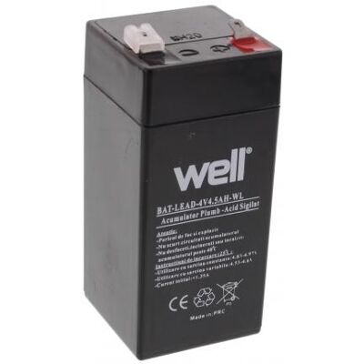 Bateria de Chumbo 4V 4,5Ah - WELL Bateria de Chumbo 4V 4,5Ah - WELL