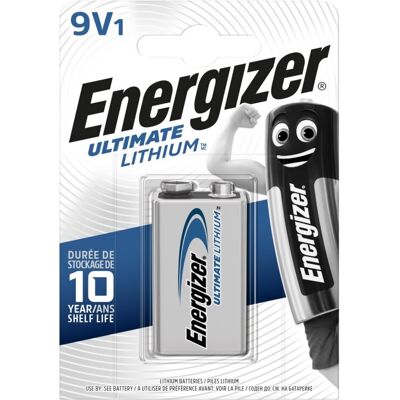 Pilha Lithium Ultimate E-Block 6LR61 9V - ENERGIZER Pilha Lithium Ultimate E-Block 6LR61 9V - ENERGIZER