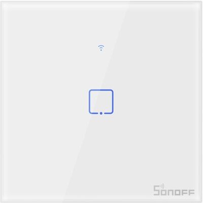 Interruptor de Parede Simples Táctil Inteligente Wi-Fi - Sonoff T1EU1C-TX Interruptor de Parede Simples Táctil Inteligente Wi-Fi - Sonoff T1EU1C-TX