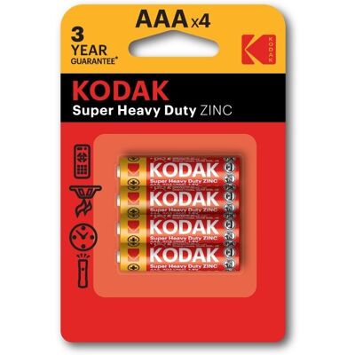 Blister 4x Pilhas R3 / AAA - KODAK Blister 4x Pilhas R3 / AAA - KODAK
