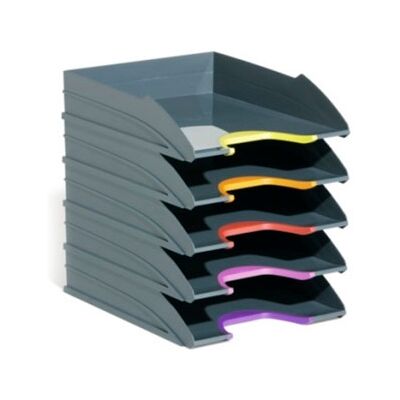 Tabuleiro de Secretaria Durable Plastico Cinza 5 Bandejas 255X55X330 mm Tabuleiro de Secretaria Durable Plastico Cinza 5 Bandejas 255X55X330 mm