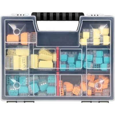 Conjunto de Conectores Elétricos Orno - 123 Peças - Conexões Rápidas Versáteis Conjunto de Conectores Elétricos Orno - 123 Peças - Conexões Rápidas Versáteis