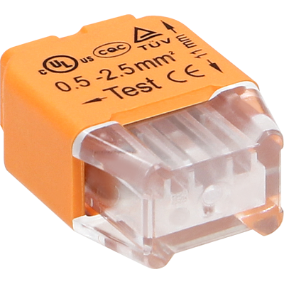 Pack 100x Ligadores Rápidos p/ 2 Fios (Ø 0,75 ~ 2,5mm²) - ORNO Pack 100x Ligadores Rápidos p/ 2 Fios (Ø 0,75 ~ 2,5mm²) - ORNO