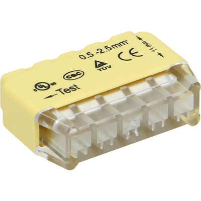 Pack 50x Ligadores Rápidos p/ 5 Fios (Ø 0,75 ~ 2,5mm²) - ORNO Pack 50x Ligadores Rápidos p/ 5 Fios (Ø 0,75 ~ 2,5mm²) - ORNO