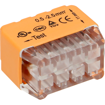 Pack 50x Ligadores Rápidos p/ 8 Fios (Ø 0,75 ~ 2,5mm²) - ORNO Pack 50x Ligadores Rápidos p/ 8 Fios (Ø 0,75 ~ 2,5mm²) - ORNO