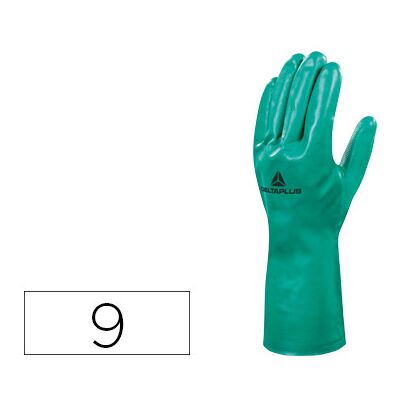 Luvas Deltraplus Em Borracha Nitrilica Forradas Em Algodao Cor Verde Formato 09 - DELTAPLUS Luvas Deltraplus Em Borracha Nitrilica Forradas Em Algodao Cor Verde Formato 09 - DELTAPLUS