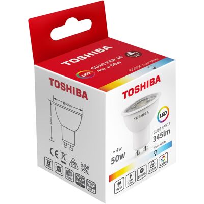 Lâmpada LED GU10 4W 6500K 345Lm - TOSHIBA Lâmpada LED GU10 4W 6500K 345Lm - TOSHIBA