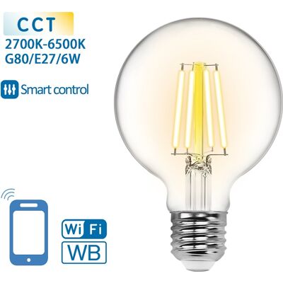 Aigostar - G80 - E27 - 6W - Lâmpada LED inteligente Aigostar - G80 - E27 - 6W - Lâmpada LED inteligente