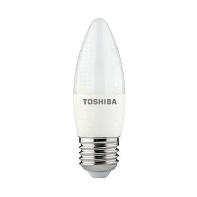 Lâmpada LED C35 E27 5W 3000K - TOSHIBA Lâmpada LED C35 E27 5W 3000K - TOSHIBA