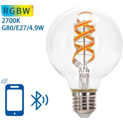 AIGOSTAR Lâmpada LED Inteligente E27 G80 Filamento Mesh Bluetooth 4,9W 2700K 470Lm (Transparente) AIGOSTAR Lâmpada LED Inteligente E27 G80 Filamento Mesh Bluetooth 4,9W 2700K 470Lm (Transparente)