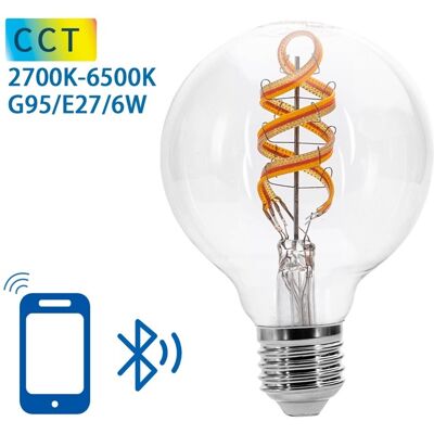 AIGOSTAR Lâmpada LED Inteligente E27 G95 Filamento Mesh Bluetooth 6W 2700K~6500K 850Lm (Transparente) AIGOSTAR Lâmpada LED Inteligente E27 G95 Filamento Mesh Bluetooth 6W 2700K~6500K 850Lm (Transparente)