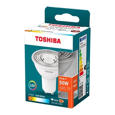 Lâmpada LED Essential Prime GU10 4,5W 36D 2700K 385Lm - TOSHIBA Lâmpada LED Essential Prime GU10 4,5W 36D 2700K 385Lm - TOSHIBA