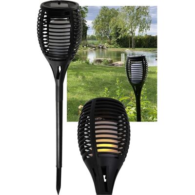 Luz Solar LED p/ Jardim Efeito CHAMA c/ Espigão (59cm) Luz Solar LED p/ Jardim Efeito CHAMA c/ Espigão (59cm)