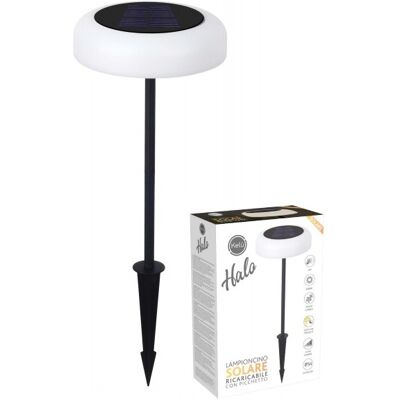 Candeeiro Exterior Solar LED Halo "3-EM-1" Recarregável 1,2W 4000K 100Lm p/ Jardim - KELU Candeeiro Exterior Solar LED Halo "3-EM-1" Recarregável 1,2W 4000K 100Lm p/ Jardim - KELU