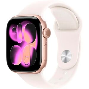 Apple Watch Series 11 GPS 42mm Alumínio Rosa-dourado c/ Bracelete Desportiva Rosa Leve S/M Apple Watch Series 11 GPS 42mm Alumínio Rosa-dourado c/ Bracelete Desportiva Rosa Leve S/M