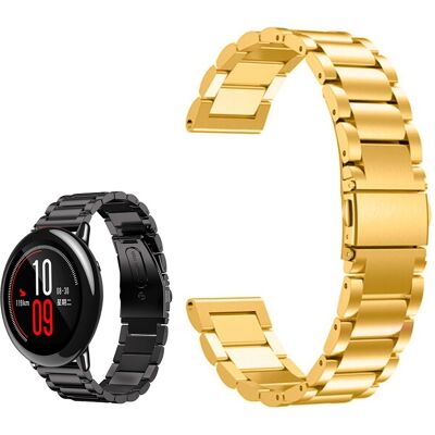 Correia Met. Elos (Dourado) p/ Xiaomi Amazfit Pace/Stratos/Stratos2S/GTR 47mm/Ticwatch/Huawei/Samsun Correia Met. Elos (Dourado) p/ Xiaomi Amazfit Pace/Stratos/Stratos2S/GTR 47mm/Ticwatch/Huawei/Samsun