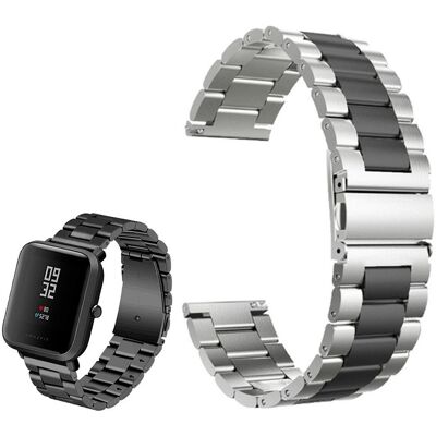 Correia Met. Dual Elos (Preto) p/ Xiaomi Amazfit GTS/Bip/Bip Lite/ GTR 42mm/Ticwatch/Huawei/Samsung/ Correia Met. Dual Elos (Preto) p/ Xiaomi Amazfit GTS/Bip/Bip Lite/ GTR 42mm/Ticwatch/Huawei/Samsung/