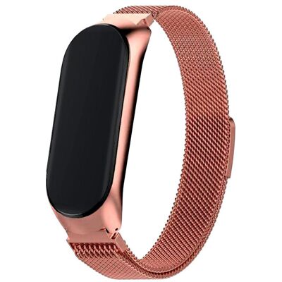 Correia Xiaomi Mi Band 5 / Mi Band 6 / Amazfit Band 5 Metal (Rosa Gold) - COOL Correia Xiaomi Mi Band 5 / Mi Band 6 / Amazfit Band 5 Metal (Rosa Gold) - COOL