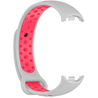 Pulseira esportiva de substituição Xiaomi Xiaomi Smart Band 8/9 cinza/rosa Pulseira esportiva de substituição Xiaomi Xiaomi Smart Band 8/9 cinza/rosa