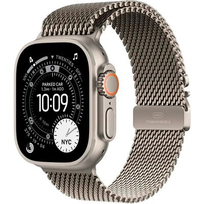 Apple Watch Ultra 3 GPS + Cellular 49mm Titânio Natural c/ Bracelete Loop Milanesa Titânio Natural M Apple Watch Ultra 3 GPS + Cellular 49mm Titânio Natural c/ Bracelete Loop Milanesa Titânio Natural M