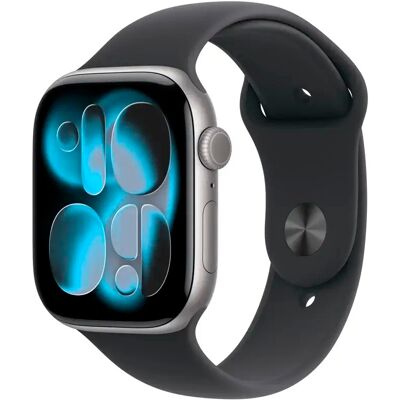 Apple Watch Series 11 GPS 46mm Alumínio Cinzento Sideral c/ Bracelete Desportiva Preta S/M Apple Watch Series 11 GPS 46mm Alumínio Cinzento Sideral c/ Bracelete Desportiva Preta S/M
