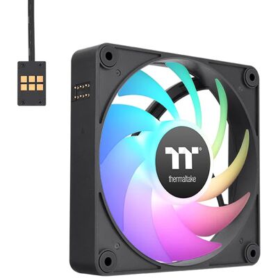 Ventoinha CT140 EX ARGB Sync 140mm (Preto/Inox) - THERMALTAKE Ventoinha CT140 EX ARGB Sync 140mm (Preto/Inox) - THERMALTAKE