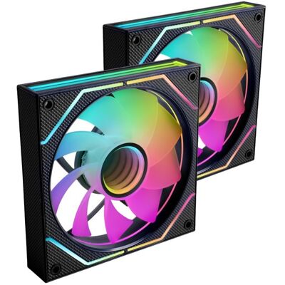 Pack 2x Ventoinhas MF3DPROX2R 120mm ARGB (Preto) - MARS-GAMING Pack 2x Ventoinhas MF3DPROX2R 120mm ARGB (Preto) - MARS-GAMING