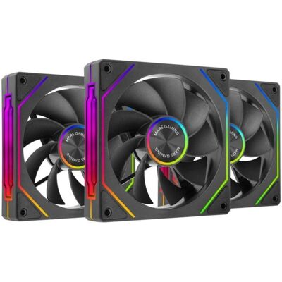 MARS-GAMING Pack 3x Ventoinhas MF-LINKFINITYKIT2R 120mm ARGB (Preto) - MARS GAMING MARS-GAMING Pack 3x Ventoinhas MF-LINKFINITYKIT2R 120mm ARGB (Preto) - MARS GAMING