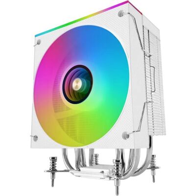 Air Cooler CPU MCPU-LCD Single-Tower ARGB Infinity Mirror c/ LCD (Branco) - MARS GAMING Air Cooler CPU MCPU-LCD Single-Tower ARGB Infinity Mirror c/ LCD (Branco) - MARS GAMING