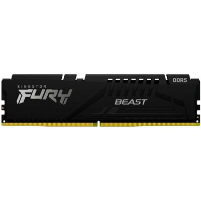 Memória RAM DIMM Fury Beast 32GB (1x32GB) DDR5-5600MHz (AMD Expo/Intel XMP) CL40 - KINGSTON Memória RAM DIMM Fury Beast 32GB (1x32GB) DDR5-5600MHz (AMD Expo/Intel XMP) CL40 - KINGSTON