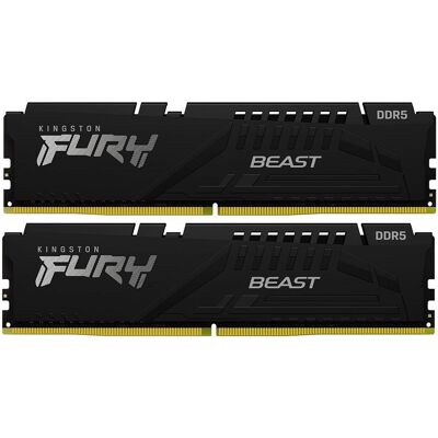 Memória RAM DIMM Fury Beast 64GB (2x32GB) DDR5-6000MHz (AMD Expo/Intel XMP) CL36 - KINGSTON Memória RAM DIMM Fury Beast 64GB (2x32GB) DDR5-6000MHz (AMD Expo/Intel XMP) CL36 - KINGSTON