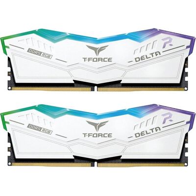 Memória RAM UDIMM T-Force Delta 32GB (2x16GB) DDR5-6000MHz (AMD Expo/Intel XMP) CL30 - TEAMGROUP Memória RAM UDIMM T-Force Delta 32GB (2x16GB) DDR5-6000MHz (AMD Expo/Intel XMP) CL30 - TEAMGROUP