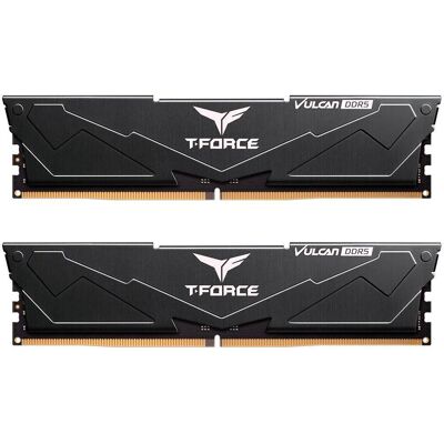 Memória RAM UDIMM T-Force Vulcan 32GB (2x16GB) DDR5-6000MHz (AMD Expo/Intel XMP) CL38 - TEAMGROUP Memória RAM UDIMM T-Force Vulcan 32GB (2x16GB) DDR5-6000MHz (AMD Expo/Intel XMP) CL38 - TEAMGROUP