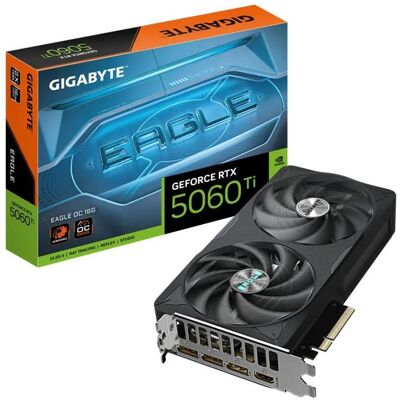 Placa Gráfica NVIDIA GeForce RTX 5060 Ti "Blackwell" Eagle OC 16G GDDR7 DLSS4 - GIGABYTE Placa Gráfica NVIDIA GeForce RTX 5060 Ti "Blackwell" Eagle OC 16G GDDR7 DLSS4 - GIGABYTE